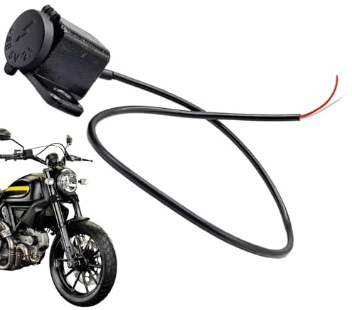 - Puerto USB para Moto, Cargador de teléfono para Motocicleta, Adaptador USB para Moto, Toma de Corriente para Motocicleta, con Tapa | Adaptador de Enchufe de Corriente de Cargador USB