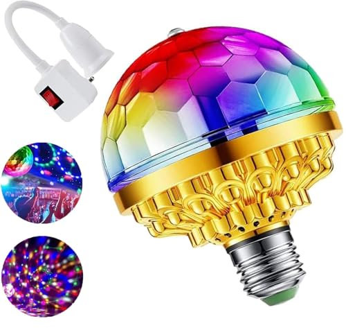 Mini Discokugel,RGB Discokugel 360° Rotierend,Disco Licht Party Lichter,LED Discolampe,LED Musikgesteuert Partylicht,Discolicht Partylicht,Bühnenlichter für Party, Disco, Bar
