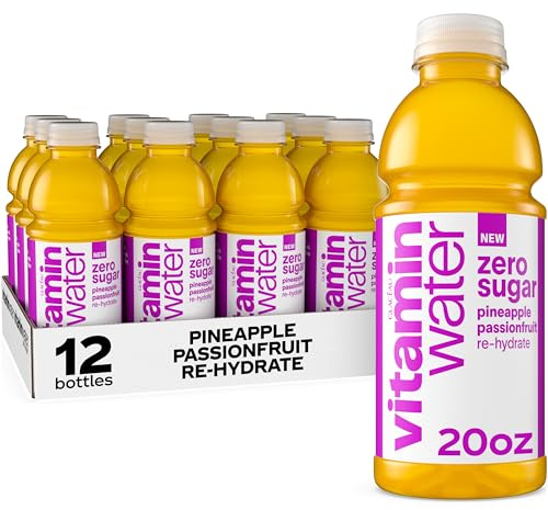 vitaminwater Zero Sugar Pineapple Passionfruit Re-hydrate Nutrient Enhanced Water Bev. 20 oz. 12 pack
