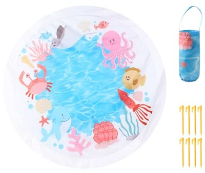 Pataugeoire pour bébé | Piscine de plage | Piscine de plage pour bébé | Piscine d'eau portable | Tapis de natation carré pliable pour , activités de plein air, jouets aquatiques pour voyage