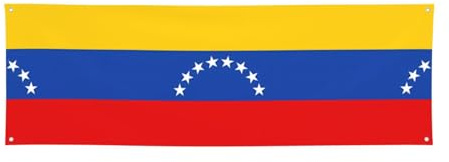 Bandera de Venezuela, 61 x 180 cm, perfecta para reuniones de fiestas de vacaciones