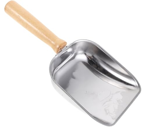 SUPVOX Pala de Acero Inoxidable para Comida de Mascotas Mango de Herramienta para Alimentar Perros y Gatos Casa
