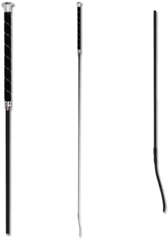 WALDHAUSEN Dressurgerte - Veloursgriff, 120 cm, schwarz