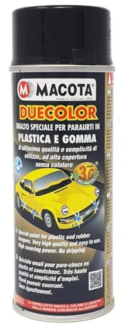 MACOTA Vernice Universale Nera rinnova paraurti fascioni Fasce Uno Turbo Punto Clio EC Vernice Multiuso Nero