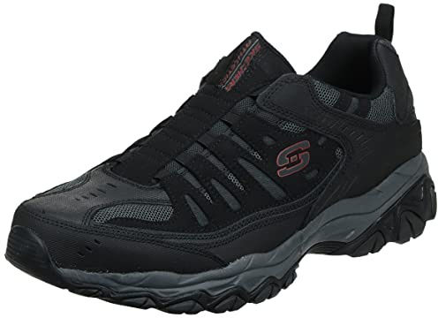 Skechers Sport Men's Afterburn M. Fit Wonted Loafer,Black/Charcoal,10.5 4E US