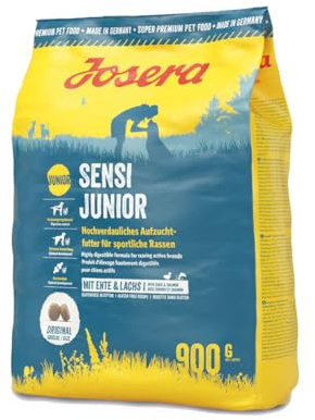 Josera - Hundefutter - 900 g - Sensi Junior - Ente und Lachs - Adultes Hundefutter mit empfindlichem Magen - leicht verdaulich