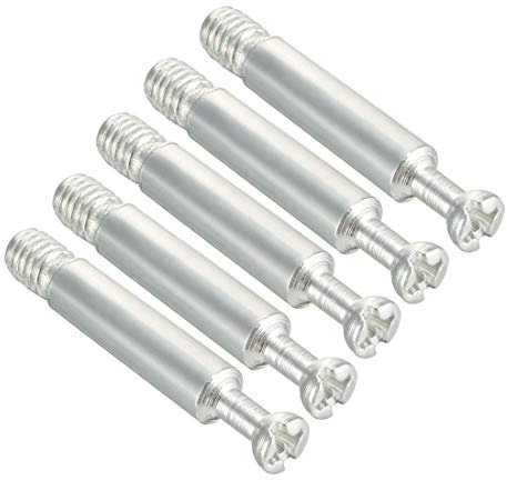 uxcell Furniture Connecting Fitting M6 Thread Bolts Dowels Screws 5 Pcs