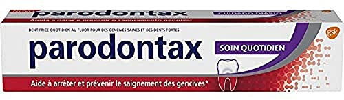 Parodontax Dentifrice Soin Quotidien, Aide à Arrêter et Prévenir Le Saignement Des Gencives, Goût Amélioré, 75 ml