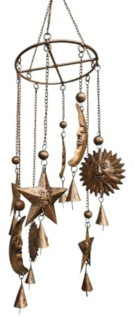 Sonne, Mond und Stern zum Aufhängen, antikes Glockenspiel