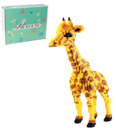 Larcele Giraffa mattoncini da costruzione giocattoli mattoni animali costruire blocchi di costruzione,4737 pezzi KLJM-02 riutilizzabili (modello 2841)