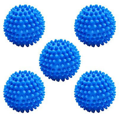 5 Stücke Trockner Ball, Wiederverwendbare Dryer Balls,Wäsche Wäschetrockner Trocknen Ball, igelball, Trocknerkugeln für Trockner und Wäschetrockner