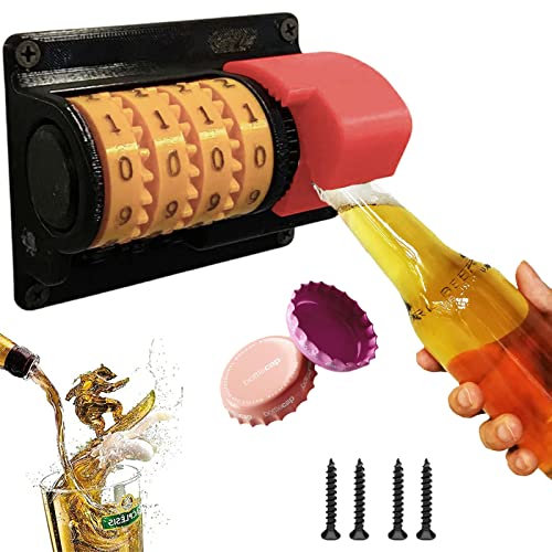 NAUXIU Beer Counter Bottle Opener,Wall Mounted Bottle Opener,décapsuleur Mural Compteur,Ouvre-Bouteille de Compteur de bière avec des Chiffres précis,Decapsuleur Biere,pour Bar,Appartement,terrasse