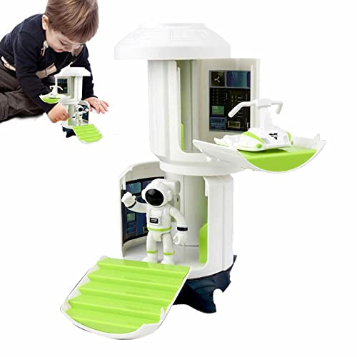 Rianpesn Razzo Spaziale Giocattolo per Bambini, Giocattoli per Lo Spazio Cosmico Lanciarazzi Giocattoli per Astronauti Nave Spaziale Giocattolo per Astronauta con Suono Leggero Regalo di Gioco