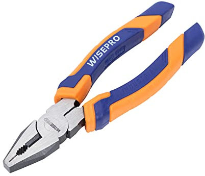 WISEPRO 6/ 7/ 8 Combination Pliers Lineman Pliers Multifunctional Tools with Side Cutter (62CRV Chrome Vanadium Steel)