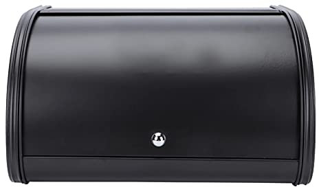 Portapane Scatola del Pane in Metallo di stoccaggio del Pane con Coperchio del Rotolo per i Frutti di spuntini del Pane