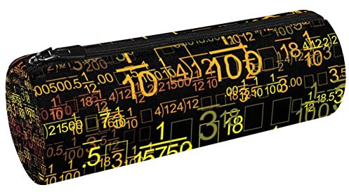 WOSHJIUK Pencil Case Marker Pen Pouch for Office,Math Digital,Pen Case Desk Organizer Bag Pencil Holder Box