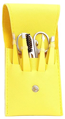 Kit per modellare le sopracciglia | Forbici professionali per sopracciglia 6 pezzi con borsa, forbici per sopracciglia da donna, cura sopracciglia per capelli incarniti, depilazione quotidiana Jingan