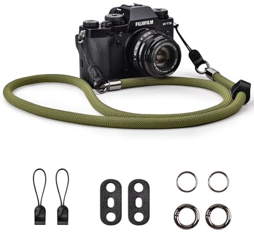 VOVMOEYA Camera Strap for DSLR,Universal Camera Neck Shoulder Strap for Fujifilm X100VI XT5 for Nikon Zf Z8 Z30 for Canon EOS R6 R10 R50 for Sony A6400 A6700 A7C II A7IV - Green