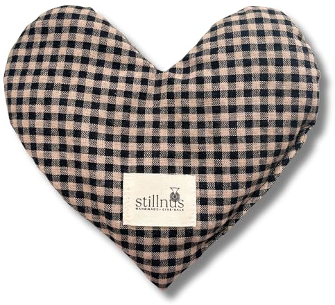 Stillnus Weighted Heart Eye Pillow with Organic Lavender & Flaxseed – Relaxation Gift for Women, Meditation Tool, Mindful Rest, Cooling Eye Mask, Wellness Self-Care Kit