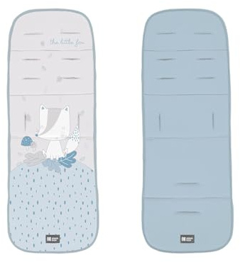Kikkaboo colchoneta para cochecito motivos infantiles utilizable por ambos lados, color:azul
