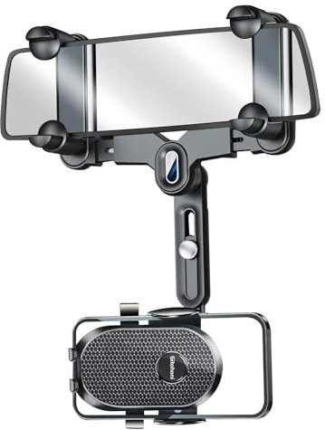 Gitohoni Rückspiegel Handyhalter fürs Auto - 360° drehbare und einziehbare Handyhalterung für Autos Rückspiegel, Einstellbare GPS-Halterungen für Auto Visier
