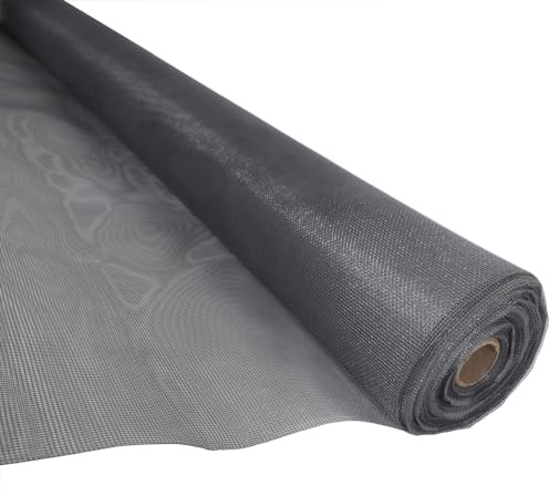Maille Moustiquaire pour Fenetres 1.5x10m, Garde Manger Grillagé Maille Ultra Fine Tissu Moustiquaire au MèTre, Pour Porte Rideaux Fenetres- Gris
