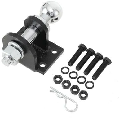 Cozyel Universal Ball and Pin Towing Hitch Coupling Tow Ball 50mm Tow Ball & Pin Hitch Coupling Tow 3500kg 50mm Ball and Pin Hitch - Black Towball