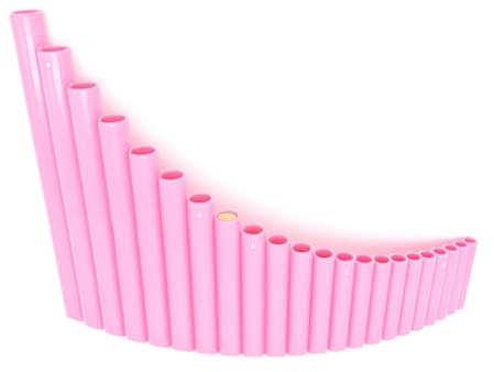 Panflöte Rosa/Blau Vorhand Rechtshänder 22-Rohr G-Key ABS Harz Panflöte Für Anfänger Zu Üben Ohne Basis(Pink)