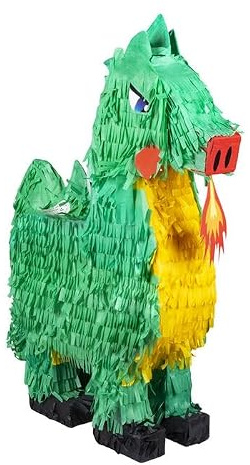 NEU Pinata feuerspuckender Drache, 50x47x10cm