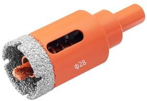 Meccion Diamant Lochsäge 28mm Fliesenbohrer mit Zentrierbohrer, Hartgelötet Diamant Kernlochbohrer für Porzellan, Keramik, Glas, Granit, Fliesen, Feinsteinzeug, Marmor.