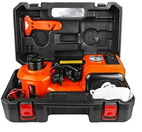 Elektrischer Wagenheber, 12 V, 5 T, 45 cm, 3-in-1, elektrisch, hydraulisch, Wagenheber, Reifenfüllpumpe