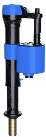 PlumbEZ Adjustable Bottom Entry Toilet Fill Valve with ½ UK Brass Threads - Cistern Fill Valve with Delayed Fill, Quiet Operation, Telescopic Height 8-12 & Water Saving Filter - Brass Threads