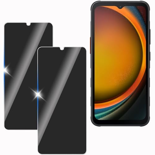 KULAIKE 2 Stück Sichtschutz für Samsung Galaxy Xcover7, Anti-Spähen Privatsphäre Schutzfolie,Anti-Spy Panzer Schutz Glas Folie,Blickschutzfolie, 9H Härte, Anti-Kratzer, Stoßfest