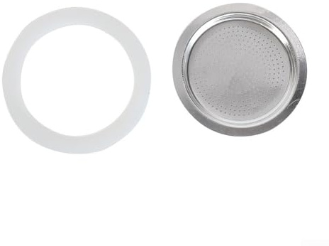 Bulevisiter Coffee Maker Silicone Seal Replacement Part For Moka Pot Espresso Stove Top Brewer Various Sizes Soft Flexible Rubber Gasket(6 cup+sieve)