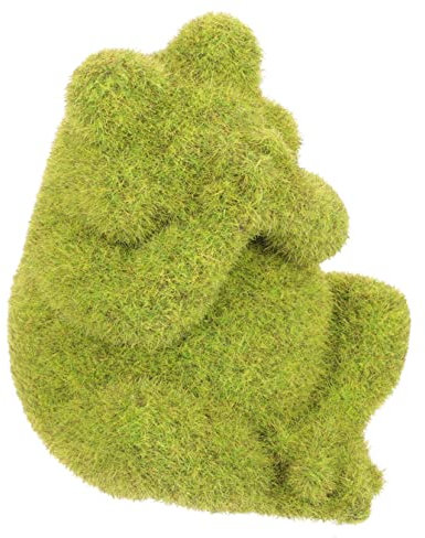 Levemolo Adorno De Rana Flocada, Artesanía De Rana para Jardín, Decoración De Rana para Mesa Al Aire, Decoración De De Rana, Estatua De Rana, Adorno De Paisaje De Rana, Decoración De