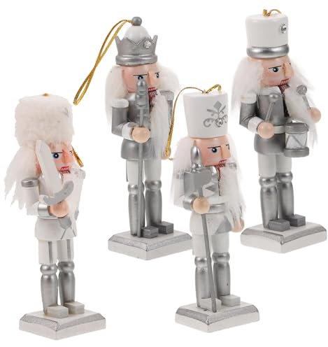 KONTONTY Set Di Schiaccianoci Natalizi Ornamenti Da Soldato Statuette in Resina Da 5 Pollici Ornamenti Natalizi Decorazioni Per Interni Decorazioni Natalizie Per La Casa