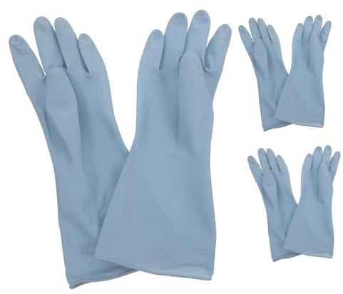 ULTECHNOVO 3pairs Kitchen Dishwashing Gloves Heavy Duty Washing up Gloves Microfibre for Washing Dishes Cleaning Reusable