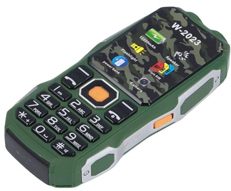 VBESTLIFE Seniorer Mobiltelefon, 2.6 i Stor Skärm, 4800mAh Batteri, 3 Simplatser, 9 Familjens Snabba Urtavla, Högt Ljud, Dubbel LED -ficklampa, för äldre (Grön)