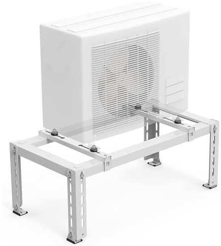 Soporte de aire acondicionado resistente, montaje en tierra para sistemas mini split y bombas de calor, base de suelo para compresores y unidades HVAC, solución de instalación fiable