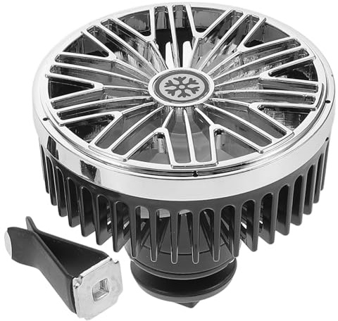 Ventilatore da Auto USB Compatto Nero in Abs, Regolazione Flusso | Atmosfera Estiva, Ventilatori Portatili per Auto e Ventilatori Auto Usb, Design Clip-on per Suv, Camion e Rv