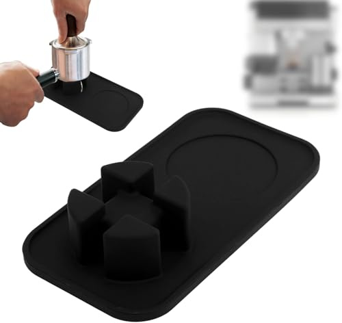 Tamping Mat for Ninja Luxe Cafe Espresso Machine ES601, Silicone Tamper Station with Non-Slip Base Essential Espresso Accessories (Black)