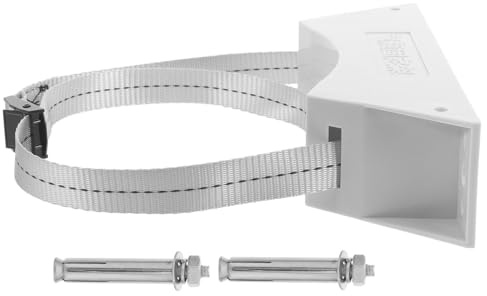 WRITWAA Soporte para Cilindro de Gas 40 Litros Plástico Correa Ajustable Gris para Montaje en Pared Soporte Seguro para Tanques de en Garaje y Sótano