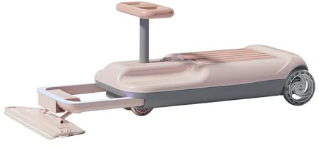 SAYEYBU Elektrisches Wackelauto, Kinder Tretauto Simulator mit Gaspedal, GroßEr Stauraum Kippsicher, Elektrischer Kinderroller, 100 Kg TragfäHigkeit, Sensorisches Training,Rosa