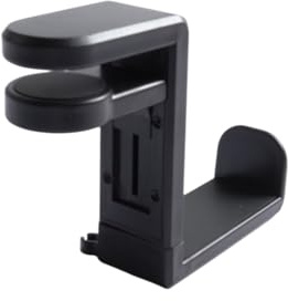 Headphone Stand Holder with Cable Clip, 360° Rotating Under Desk Headset Hanger Hook, Adjustable Spring Clamp Earphone Mount for Gaming Desk Accessories, Universal Fit for All Headphones, Black