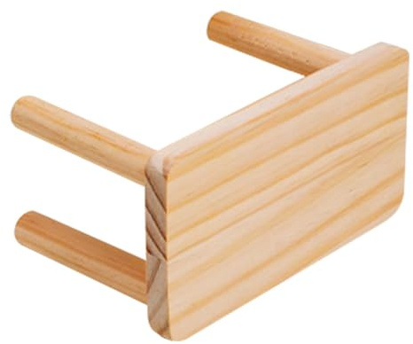 Alipis Plataforma de Madera Accesorio para Jaula para Hámster Diseño de Soporte y Ofrece Entretenimiento Que Previene Mordeduras para Mascotas Pequeñas