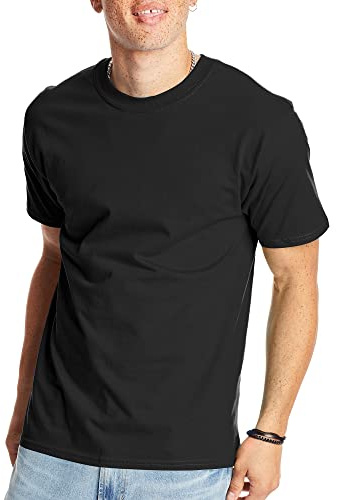 Hanes mens Essentials Short Sleeve T-shirt Value Pack (4-pack) athletic t shirts, Black, XX-Large US