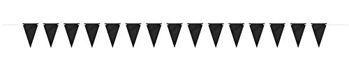 Black Chalkboard Paper Flag Banner with Chalk (2.74 meters Long) 1 Piece - Customizable, Reusable, Decorative Party Flags