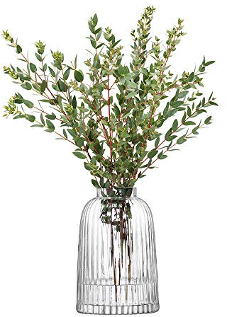 LSA International Pleat Vase H 20 cm Clear| 1 Unit | Mouthblown and Handmade Glass | PT01