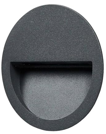 Lucande LED Wandeinbaulampe aussen rund, spritzwassergeschützt IP54 Außenleuchte Treppenbeleuchtung 1 x 3W