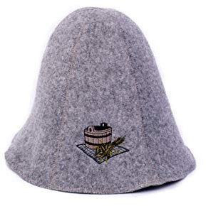 Ger3as Bonnet de Sauna, Hat de Laine avec Broderie pour Homme et Femme, Casquette de Bien-être